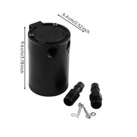 Drainable Oil-Gas Separator Universal Oil Separator Cylindrical Crankcase Vent Collector Can Metal for Automotive Engine Bay