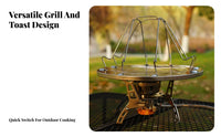Compact Folding Bread Toast Rack Raised Wire Support Foldable Toast Rack for Barbecue
