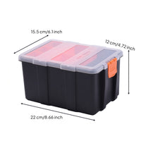 Slimline Screw Organizer Box Sturdy Hardware Storage Case Heavy-Duty Container Rugged for DIYers, Garage