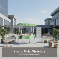 Optional Wheels Portable Vendor Stand Easy Setup Portable Outdoor Sales Cart Compact Storage Foldable Vendor Display Kiosk Weather-Resistant Canopy for Street Vendors, Small Business Owners, Crafters, Night Markets, Trade Shows, Temporary Shops