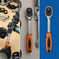 Compact Ratchet Wrench Versatile Socket Wrench Professional Ratchet with Hanging Hole Handheld for Diyers, Garage, Bike Maintenance