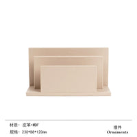Wood Grain Desk Mat with Storage and Pen Holder