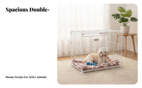 Easy to Clean Double Door Dog Crate Secure Lock Heavy Duty Dog Crate Finish Stackable Pet Kennel Rust Resistant for Small Dogs, Young Dogs, Training