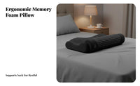 Memory Foam Electric Heating Neck Pillow With Heat Heated Neck Massager Adjustable Inflation for Seniors, Adults, Bedroom, Home, Living Room