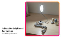 Stitching Apparatus Light Adjustable Brightness LED Sewing Lamp Touch Control LED Machine Tool Light for Craft Room