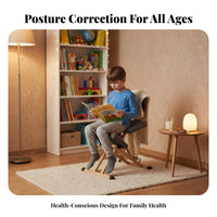 Posture Correction Study Chair Thick Padded Cushion Posture Correction Chair Comfortable Cushions Adjustable Kneeling Stool for Children, Adults, Home