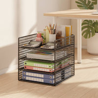 File Organizer with Shelves Space Saving Beneath the Desk Organizer for Students, Teachers, Office, Small Workspaces