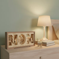 Multi-Layer Design Layered Wood Art Freestanding 3D Wooden Ornament for Dad