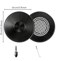 4 Pieces Gold Panning Kit with Hand Tools Essential Metal Pan with Classifier Screen Portable Classifier Screen for Outdoor Prospecting