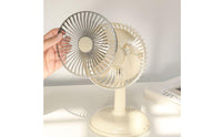 Adjustable Head Retro Design Desk Fan Easy to Clean Home Appliance Quiet Operation for Students