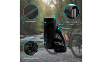Structured Cylindrical Handlebar Bag Compact Bike Handlebar Bag Weatherproof Front Pouch Long-Lasting for Cyclists, Commuters