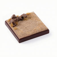 1/64 Scale Miniature Display Base Low-Profile Display Platform with Frame Compact Solid for Modelers, Desk, Shelf