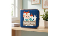 Book with Removable Doll Engaging Quiet Book with Doll Portable Crinkle for Babies, Car Travel, Stroller