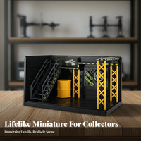 DIY Parking Lot Model Sturdy Car Repair Shop Playset Miniature Traffic Sign Set Indoor Outdoor Use Street Layout Rug Large Size
