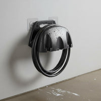 Drill Free Wall Mount Hose Rack Space Saving Wall Mount Hose Holder Easy to Install Sturdy Plastic for Gardeners, Car Owners, Garage