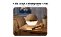 Minimalist Wooden Tabletop Night Light Soft Glow Wooden Aquatic Night Light Rounded Aquatic Shaped Lamp