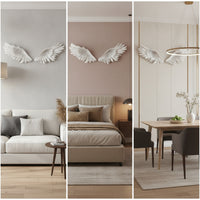 Angel Feathered Plumes Wall Decor Easy to Hang Wing Wall Modern Decor Angel Feathered Plumes Sculpture for Bedroom