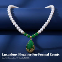 Pearl Choker Adjustable Length Luxurious Rhinestone Accents for Weddings