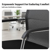 Breathable spine supportrest Highspine support Mesh Chair Ergonomic Design Office Furniture rotate Function Computer Seat Wheeled Base for Remote Workers, Students, Adults, Conference Room, Workstation