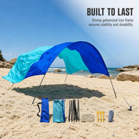 Beach Sun Shade Sail Outdoor Canopy Tent Waterproof UV Protection Nylon Lightweight Awning