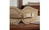 Wide Elastic Waist Belt Soft Touch Suede Waist Belt Fashion Accessory for Outfit Styling, Daily Wear