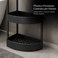 Multi-layer Corner Storage Shelf for Bathroom & Kitchen, Freestanding Triangle Organizer