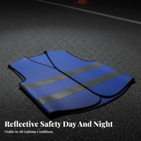 Reflective Safety Vest Hook-and-Loop Fastener Closure High Visibility Work Vest Highway Side Safety Gilet Lightweight Safety