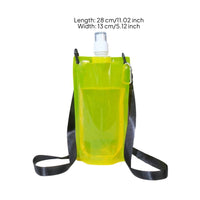 Water Bag with Spray Nozzle Portable Collapsible Water Bottle with Strap Flexible Hydration Bag with Clip Lightweight Soft Pouch