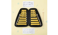 16-Note Aluminum Xylophone Color Coded Keys Double-Row Metal Xylophone Lightweight Music Education Music Instrument for Kids, Kindergarten
