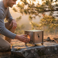 Mini Wood Combustion Burner Thickened Body Wood Combustion Heat Source-Resistant Campfire Grill for Campers, Tea