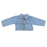 Miniature Doll Denim Jacket Long-Sleeve Doll Jacket Casual Clothing Stylish for Dollhouse Display