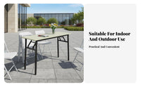 Foldable Design Foldable Training Table Portable Narrow Seminar Desk Space-Saving Utility Furniture Multi-Purpose for outsideice Workers, Event Organizers, Conference Room, Classrooms, Events, Convention Centers