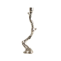 Taper Candle Holder Curved Candlestick with Weighted Base Aluminum Candle Holder with Weighted Base for Restaurant