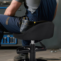 Round Swivel Auto Repair Stool with Hydraulic Lift and Casters