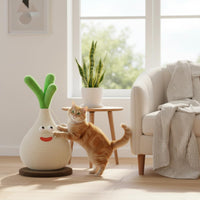 Scratch Resistant Garlic Cat Scratching Post Stable Base Cat Scratching Post Protects Furniture Sisal Scratcher