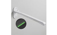Toilet Rail with Folding Arm Space-Saving Toilet Grab Bar 304 Stainless Steel Support Rail with Wall Clip for Elderly, Seniors
