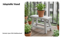 Small Four-Legged Pedestal Retro Design Short-Legged Pedestal Stool Rustic appeal