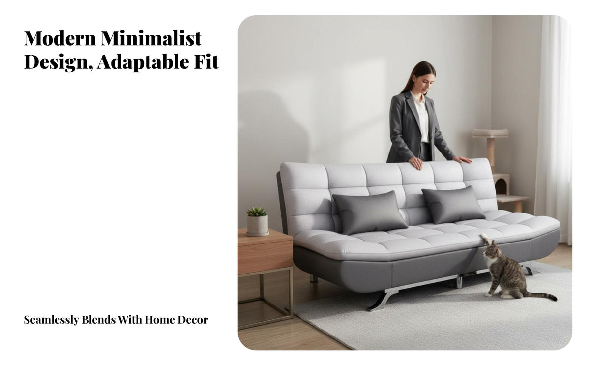 Foldable Design Pull-extendable Sofa Bed scratch-resistantResistant Pull-extendable Sleeper Sofa two-in-singleUse Multi-Functional Furniture Space-Saving for Pet Owners, Apartment Dwellers, Homeowners, Living Room, Home Office