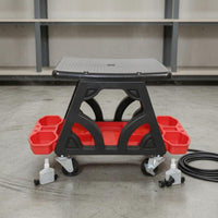 Car Polishing Stool Swivel Casters Rolling Utility Seat Steel