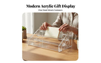Acrylic Card Display Stand Transparent 5 Tier Acrylic Card Display Tiered Design Clear Envelope Holder for Collectors, Countertop, Desktop, Craft Fair