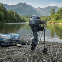 Outboards Motor Cart Heavy Duty Outboards Motor Stand Rust Resistant Wheeled Carrier for Garage, Docks, Workshops