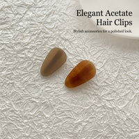 Duck for Women, Handmade Barrettes for Styling Flyaways, Small Size Spring Clamp Accessories for Young Teardrop Shape Set