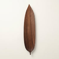 Leaf-Shaped Serving Tray Decorative Leaf-Shaped Tray Narrow Wooden Platter for Simplicity Lovers, Tabletop Decor