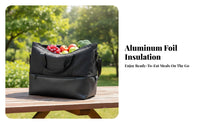 Top Handles Insulated Cycle Basket Bag Structured Insulated Bike Pouch