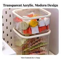 Tea Pouch Storage Box Dustproof Tea Pouch Organizer Clear Coffee Capsule Holder for Office, Breakroom, Kitchen Counter