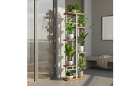 Space-Saving Multi-Tier Plant Stand Sturdy & Long-Lasting Multi-Tier Plant Shelf Wear-Resistant Tall Floor Flower Stand Elegant Minimalist Design for Outdoor