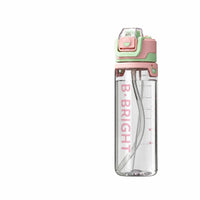 Sports Water Bottle Flip-Top Lid Straw Water Bottle Drinkware 800 Ml Shoulder Strap