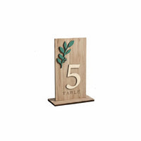 Reusable Minimalist Wood Table Number Holder Art Moderne Design Wooden Table Number Card Easy to Set up Wooden Place Card Holder Polished Edges for Party, Banquet