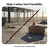 Long-Lasting Firefighting Demolition Tool Heavy-Duty High Carbon Steel Crowbar Rust Resistant Octagonal Head Hammer Labor Saving for Construction Workers, Manual Laborers, DIY Enthusiasts, Emergency Rescue, Job Sites, Workshops, Home Renovation