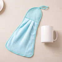 Sturdy Polyester Dish Cloths and Lint Cloth, Hanging Hand Towel for Kitchen Cleaning, 40cm x 25cm Dish Cloths with Stitched Seams and Loop